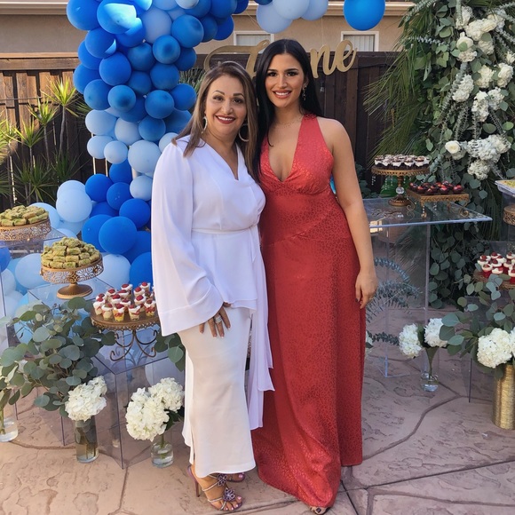 SATIN DRESS (Rust) - Picture 4 of 4